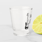 Gepersonaliseerde cadeaus voor gitarist, muzikant shot glas (Links)