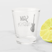 Gepersonaliseerde  cadeaus voor gitarist, muzikant shot glas (Achterkant)