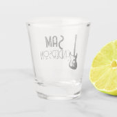 Gepersonaliseerde cadeaus voor gitarist, muzikant shot glas (Achterkant)