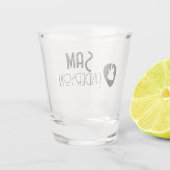 Gepersonaliseerde cadeaus voor gitarist, muzikant shot glas (Achterkant)