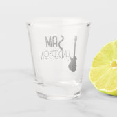 Gepersonaliseerde cadeaus voor gitarist, muzikant shot glas (Achterkant)