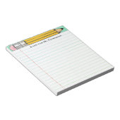 Gepersonaliseerde cadeaus voor leraren notitieblok (Schuin)