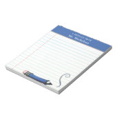 Gepersonaliseerde cadeaus voor leraren notitieblok (Linkerzijde)