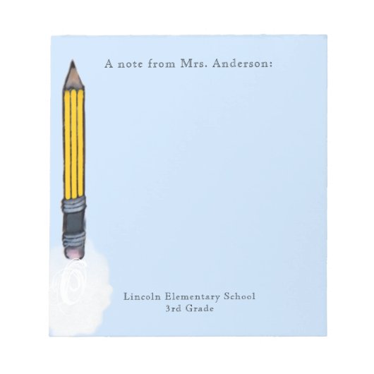 Gepersonaliseerde cadeaus voor leraren notitieblok (Voorkant)