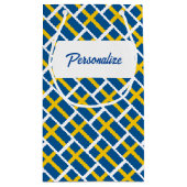 Gepersonaliseerde cadeautassen met Zweedse vlag Klein Cadeauzakje (Achterkant)