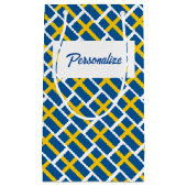 Gepersonaliseerde cadeautassen met Zweedse vlag Klein Cadeauzakje (Voorkant)