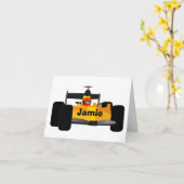 Gepersonaliseerde cadeautjes voor rackauto's op za kaart (Gele Bloem)