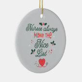 Gepersonaliseerde cadeauverpleegkundigen maken alt keramisch ornament (Rechts)