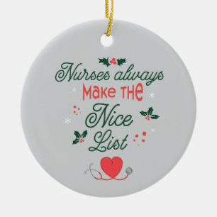 Gepersonaliseerde cadeauverpleegkundigen maken alt keramisch ornament