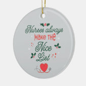 Gepersonaliseerde cadeauverpleegkundigen maken alt keramisch ornament (Links)