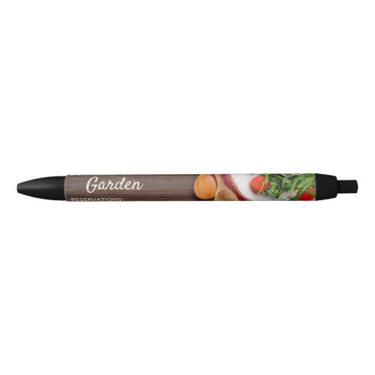 Gepersonaliseerde Cafe Restaurant Marketing Promo  Zwarte Inkt Pen (Voorkant)