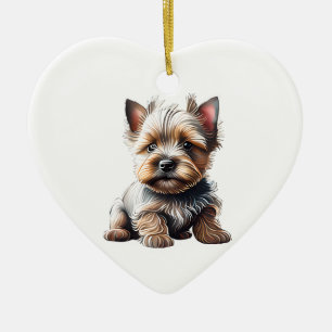 Gepersonaliseerde Cairn Terrier Puppy Keramisch Ornament