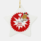 Gepersonaliseerde Caïro Terrier Keepomwille Orname Keramisch Ornament (Voorkant)