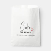 Gepersonaliseerde Cake Me Home Wedding Favoriet Ta Bedankzakje (Voorkant)