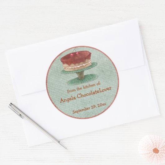 Gepersonaliseerde Cake Recept Stickers (Envelop)