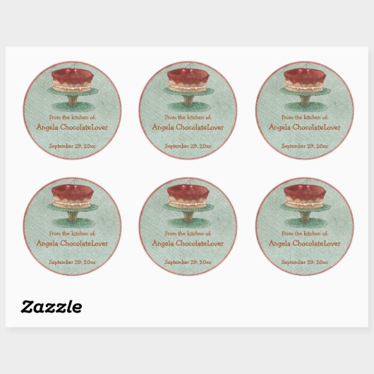 Gepersonaliseerde Cake Recept Stickers (Vel)