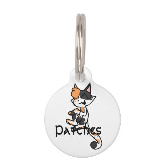 Gepersonaliseerde Calico Cat Pet Tag Huisdierpenning