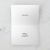 Gepersonaliseerde Calico-kat in de greep van de vo Kaart (Binnen)