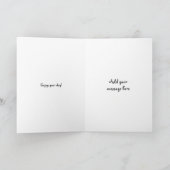 Gepersonaliseerde Calico kat zit buiten Verjaardag Kaart (Binnen)