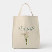Gepersonaliseerde Calla Lily Tote Bag (Achterkant)