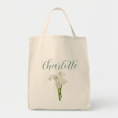 Gepersonaliseerde Calla Lily Tote Bag (Voorkant)