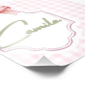 Gepersonaliseerde Camila Baby Girl Nursery Bow & G Foto Afdruk (Hoek)