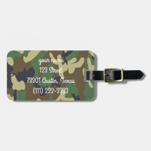 Gepersonaliseerde Camo Bagage Label