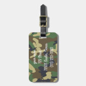 Gepersonaliseerde Camo Bagage Label (Voorkant verticaal)