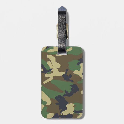 Gepersonaliseerde Camo Bagage Label (Achterkant verticaal)