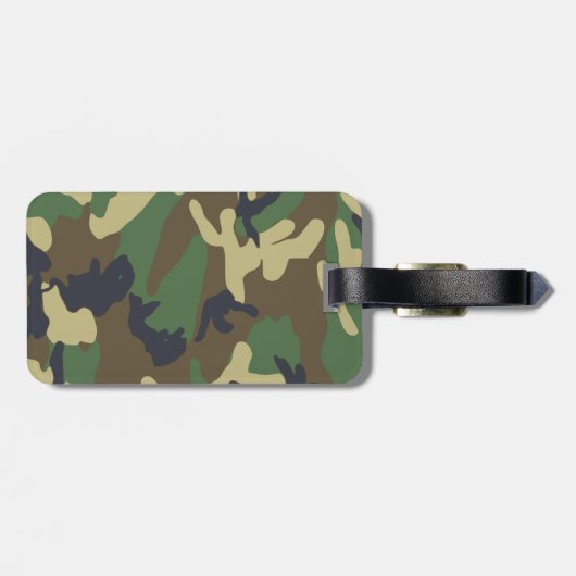 Gepersonaliseerde Camo Bagage Label (Achterkant horizontaal)