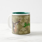 Gepersonaliseerde Camo Deer Mok (Voorkant links)