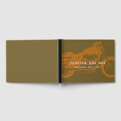 Gepersonaliseerde Camo-geïnspireerde biker bruilof Gastenboek (Volledig)