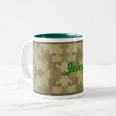 Gepersonaliseerde Camo-Mok Tweekleurige Koffiemok (Voorkant links)