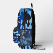 Gepersonaliseerde Camo Patroon Blauw Zwart Rugzak (Rechts)