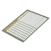 Gepersonaliseerde Camou Green dagelijkse klusjes g Notitieblok (Schuin)