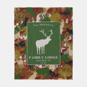 Gepersonaliseerde camouflage bruin groen fleece deken (Voorkant)