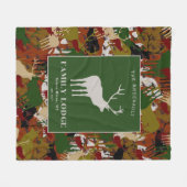 Gepersonaliseerde camouflage bruin groen fleece deken (Voorkant (Horizontaal))