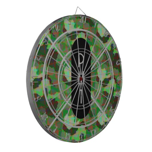 Gepersonaliseerde Camouflage Dartbord (Voorkant Links)