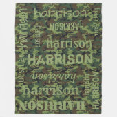 Gepersonaliseerde camouflage fleece deken (Voorkant)