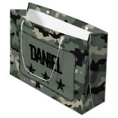 Gepersonaliseerde Camouflage Groot Cadeauzakje (Voorkant Gekanteld)