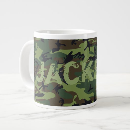 Gepersonaliseerde camouflage grote koffiekop (Links)