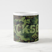 Gepersonaliseerde camouflage grote koffiekop (Voorkant)