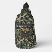 Gepersonaliseerde camouflage in militaire stijl sling bag (Voorkant)