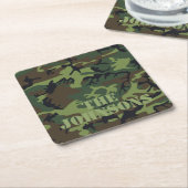 Gepersonaliseerde camouflage kartonnen onderzetters (Schuin)