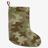 Gepersonaliseerde Camouflage Kerstkous Kleine Kerstsok (Voorkant)