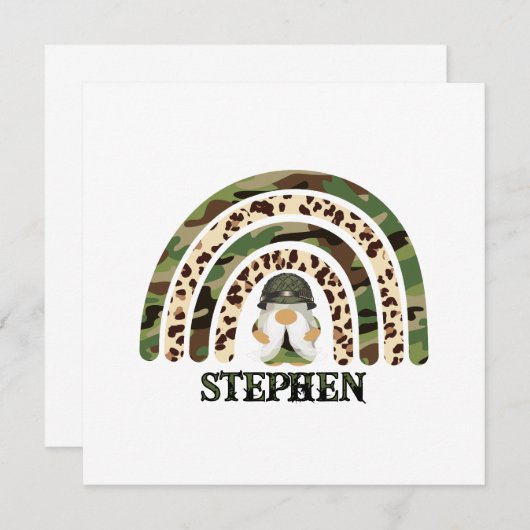 Gepersonaliseerde Camouflage Rainbow Design (Voorkant / Achterkant)