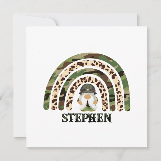 Gepersonaliseerde Camouflage Rainbow Design (Voorkant)