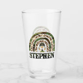 Gepersonaliseerde Camouflage Rainbow Design Glas (Voorkant)