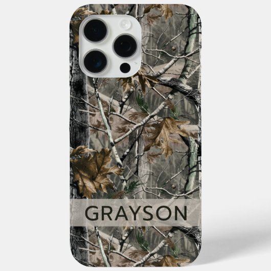 Gepersonaliseerde camouflage van bos takken Case-Mate iPhone case (Achterkant)