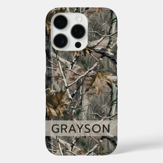 Gepersonaliseerde camouflage van bos takken Case-Mate iPhone case (Achterkant)